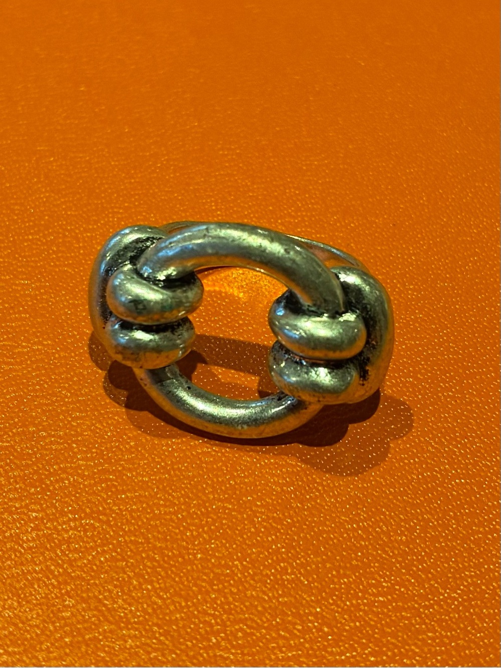 Chunky Silver Circle Link Ring
